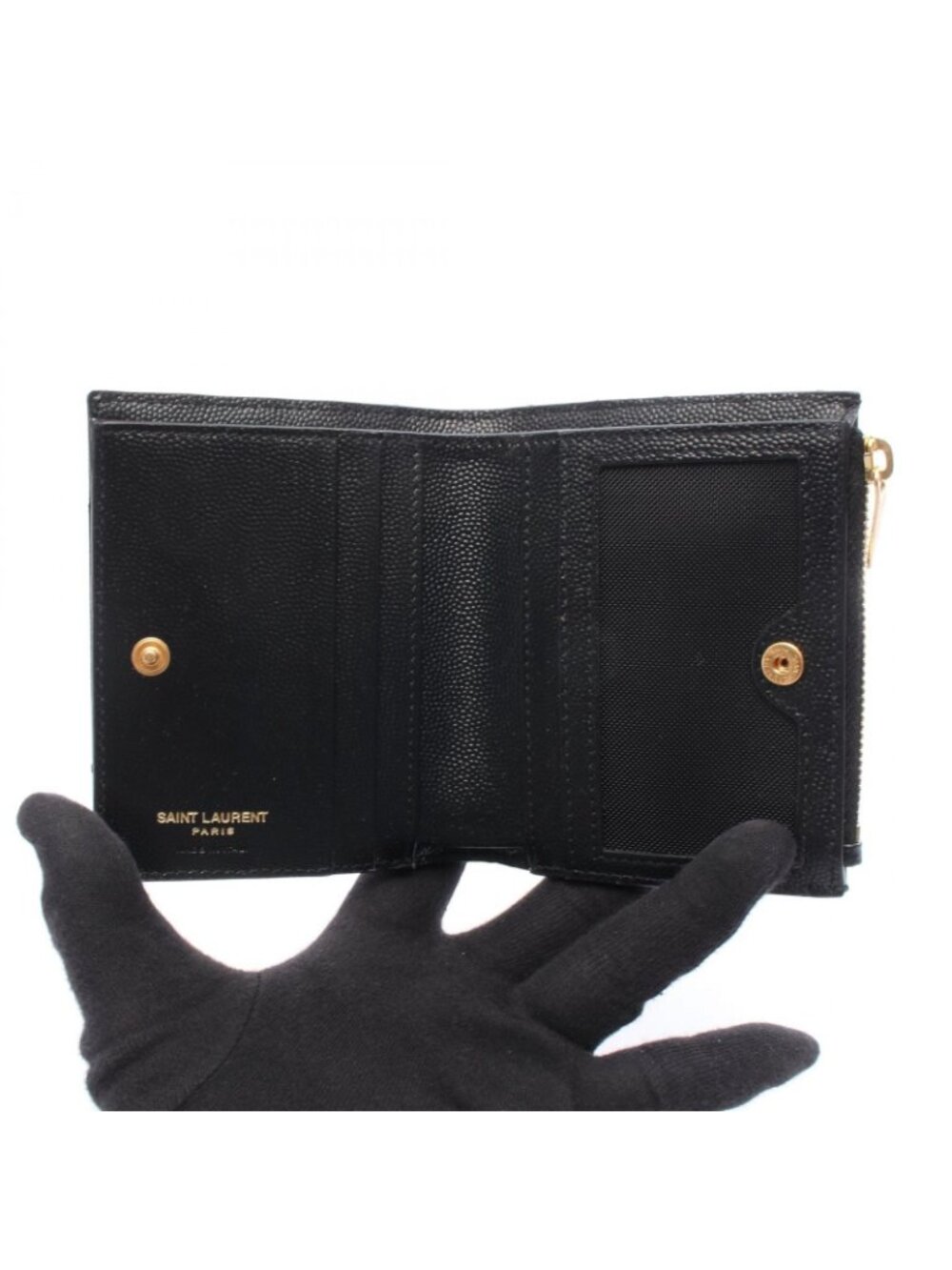 ★SOLD★ Saint Laurent Paris Bifold Wallet Monogram Leather - Picture 3 of 5